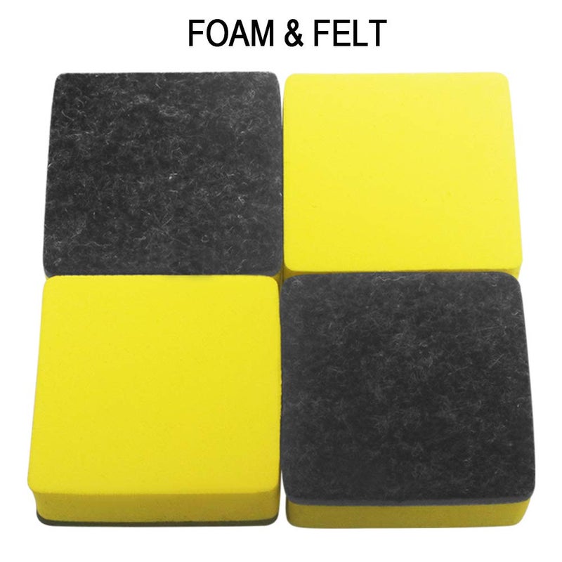 Heqishun 40 Pack Magnetic Whiteboard Dry Eraser Dry Erase Erasers Bulk Chalkboard Eraser Cleaner for Classroom, Office (2 x 2 inch, Yellow) - Image 4